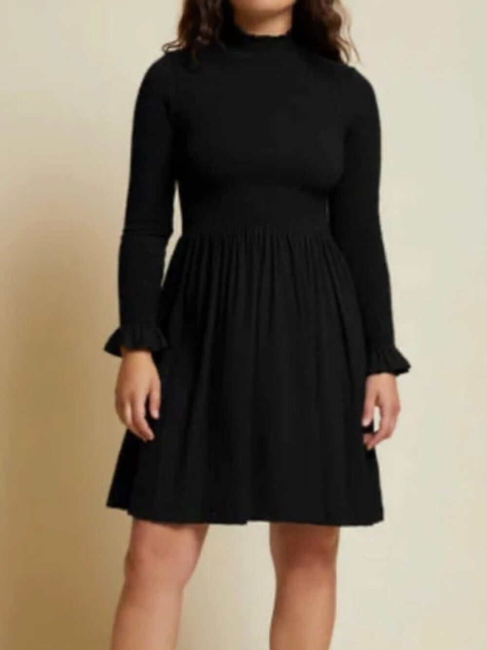 Nation LTD Zuri Smocked Turtleneck Dress Whimsigoth Witchy Girlhoodcore Sz L